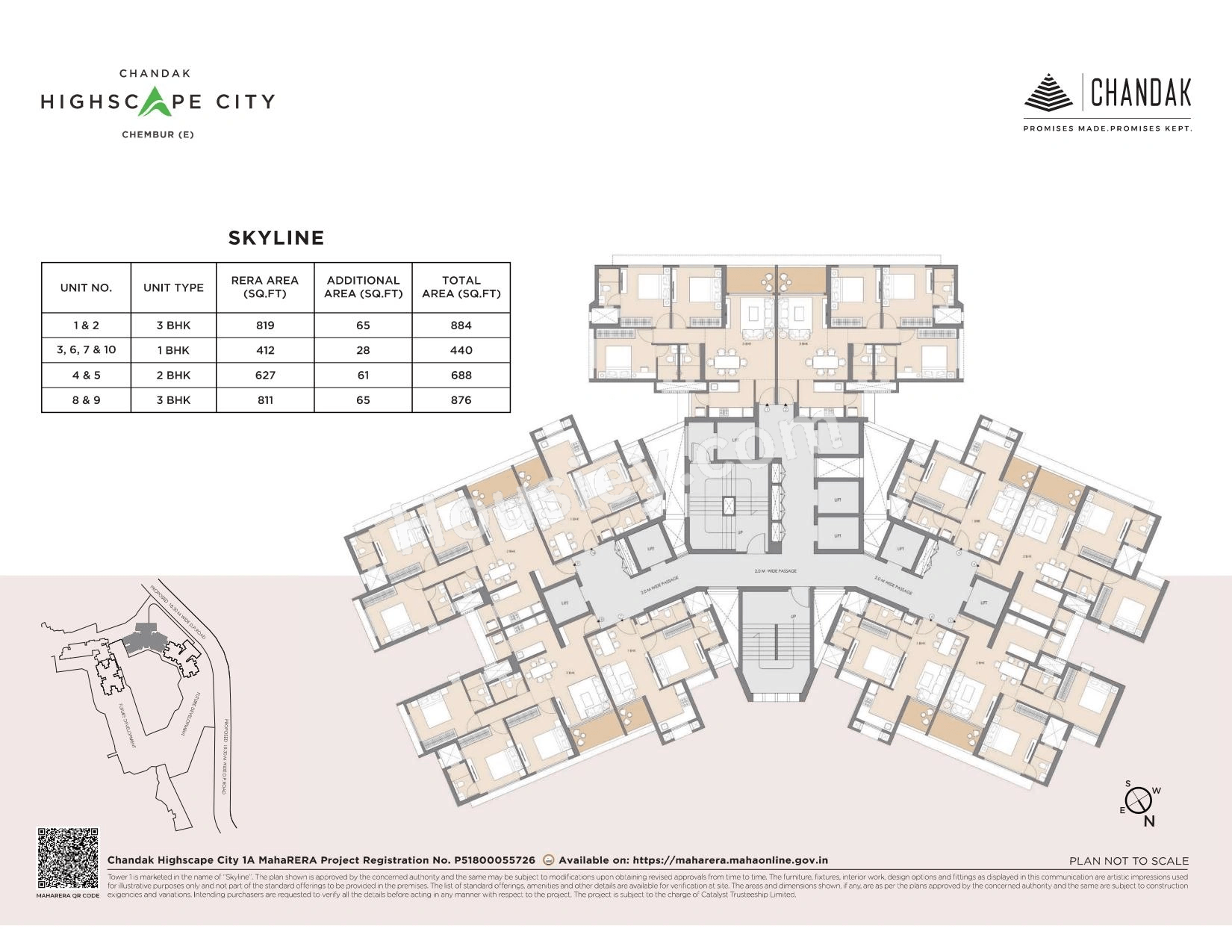 2 BHK Standard floor plan