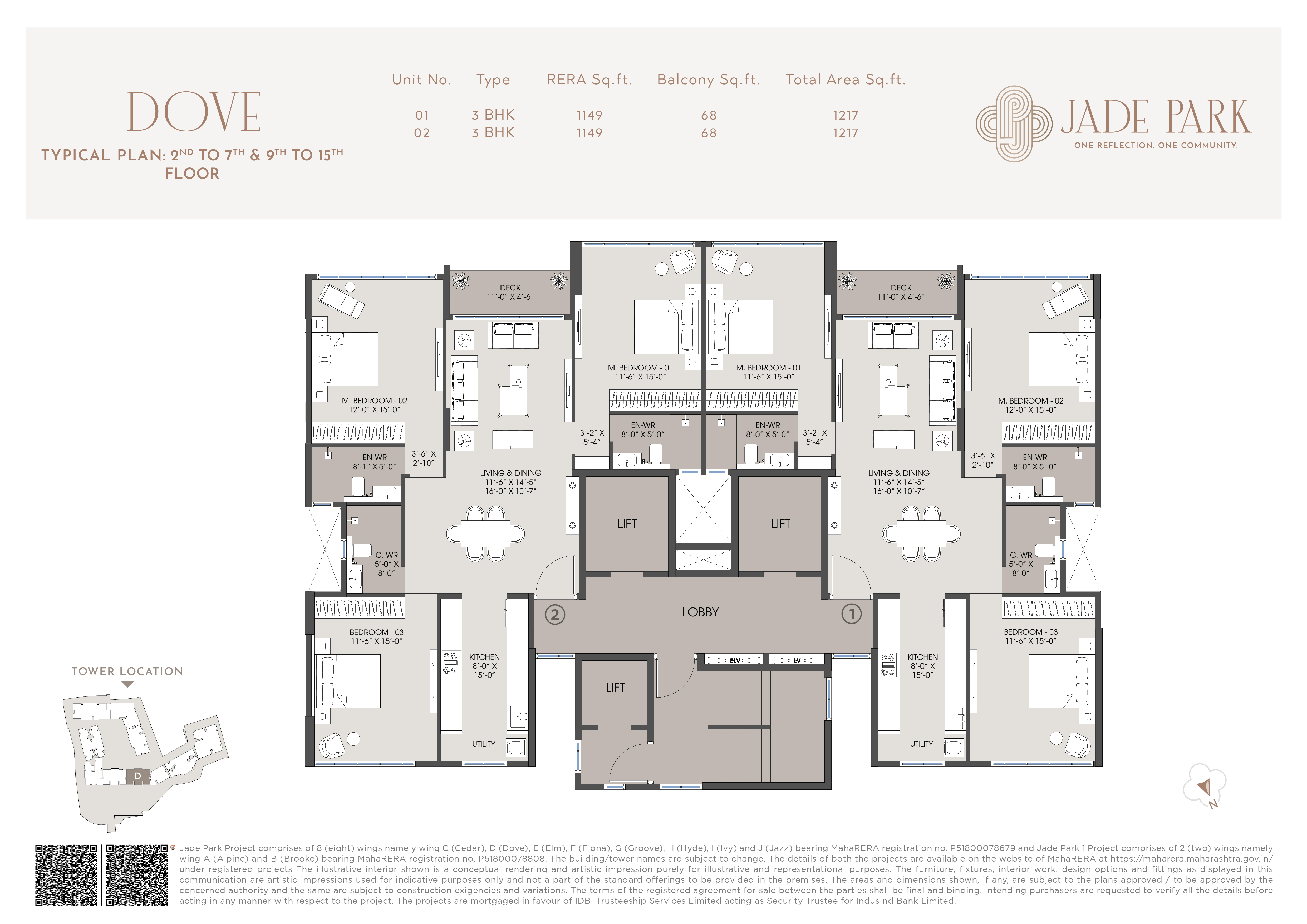 3 Bed Deck Residence floor plan