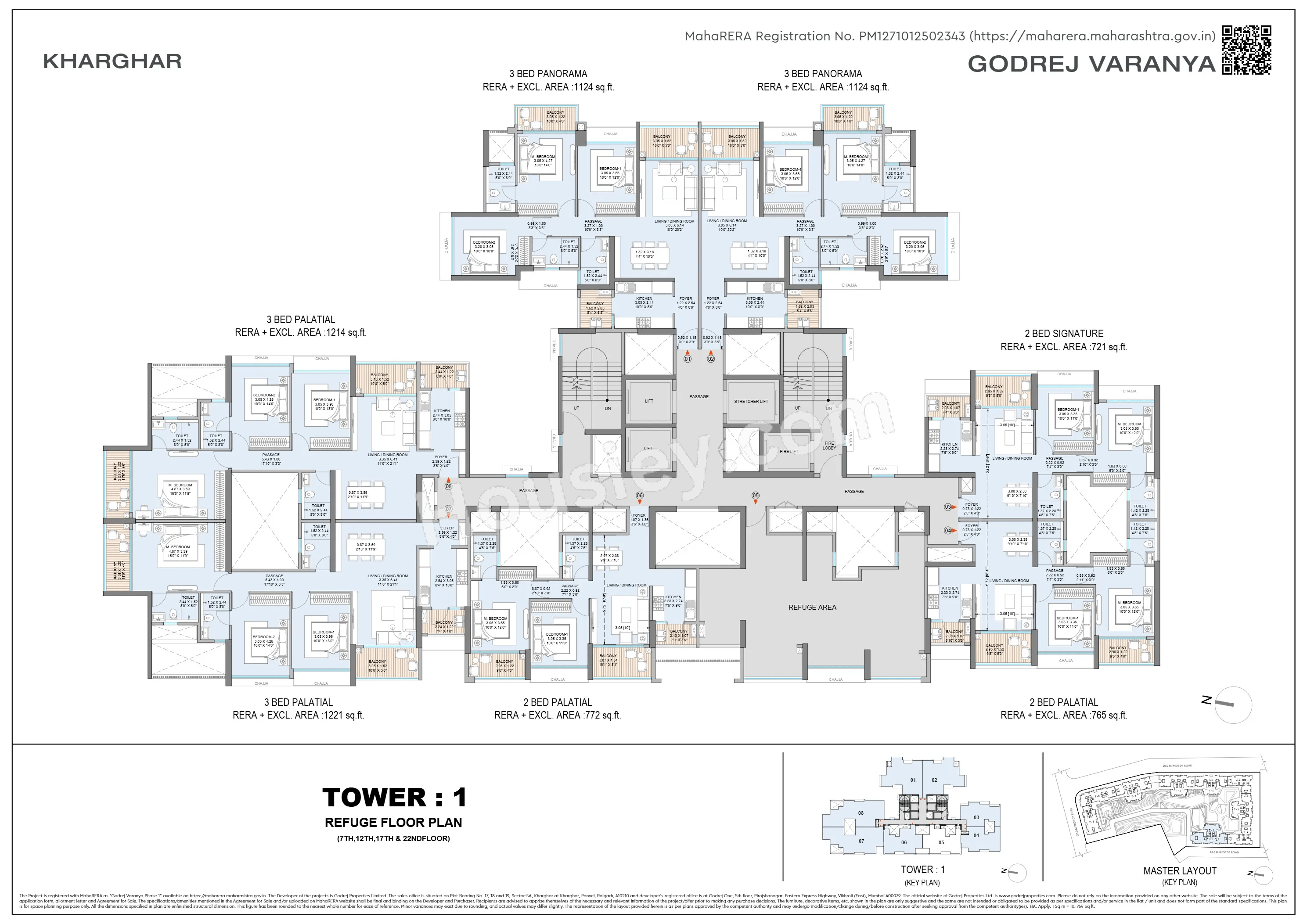 2BHK floor plan in Kharghar
