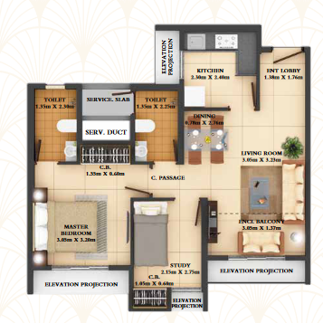 2 BHK Prima - Type 2 floor plan