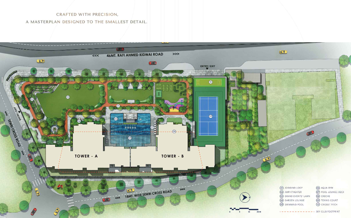 4BHK floor plan in Sewri